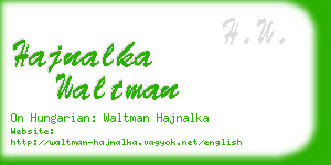 hajnalka waltman business card